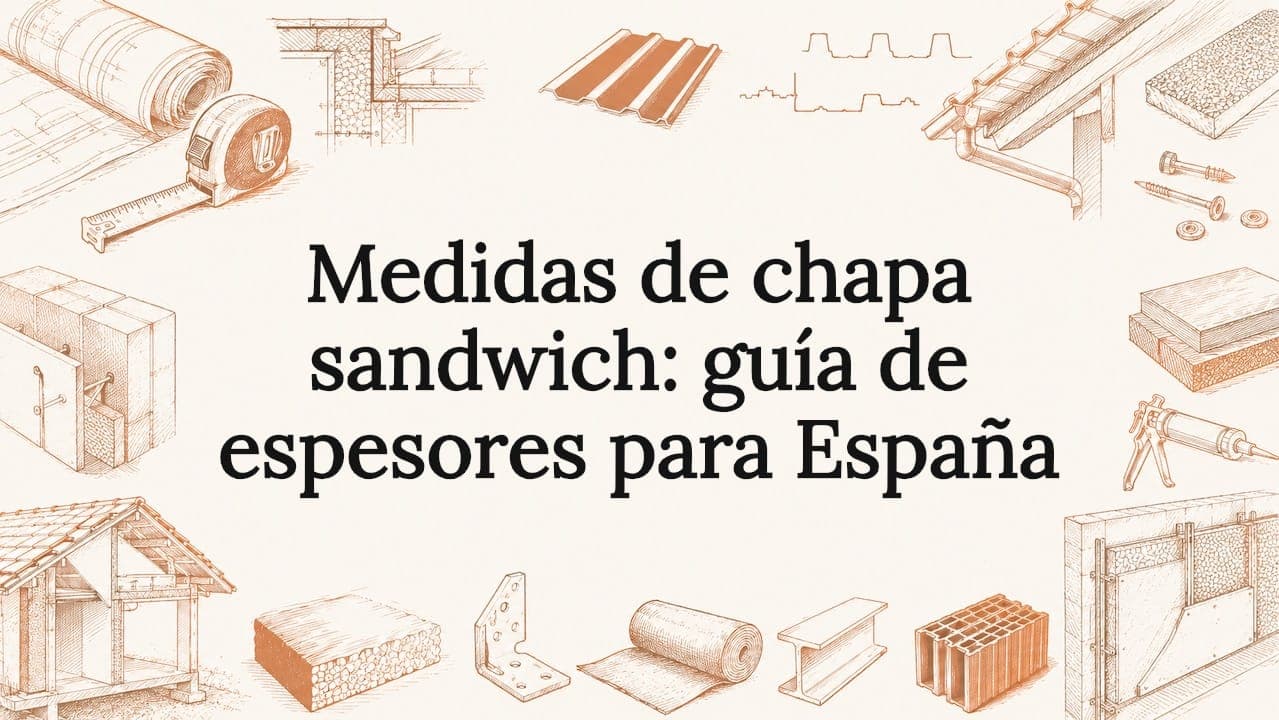 Medidas de chapa sandwich: guía de espesores para España