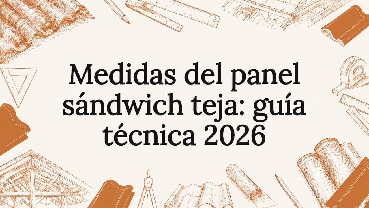 Medidas del panel sándwich teja: guía técnica 2026